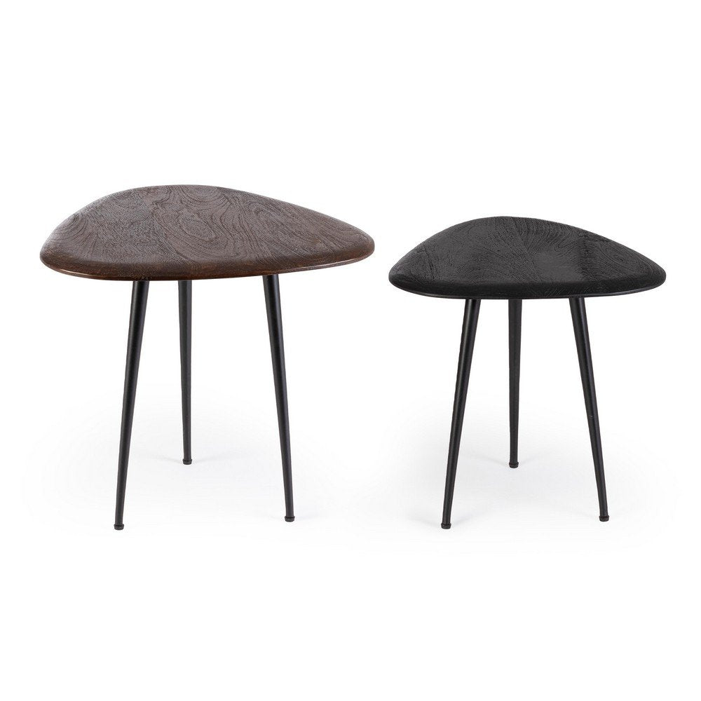 Tavolini Legno Nero Moderni da Interno - PAULINA