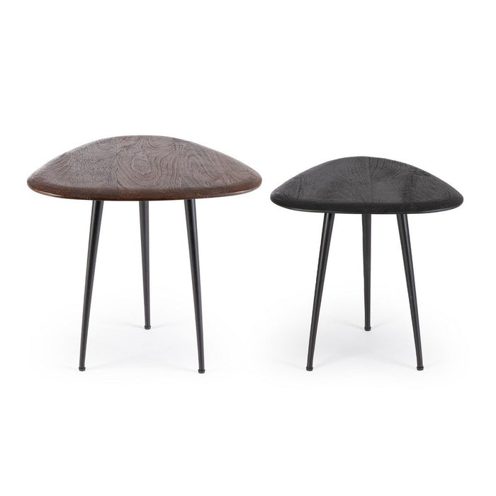 Tavolini Legno Nero Moderni da Interno - PAULINA