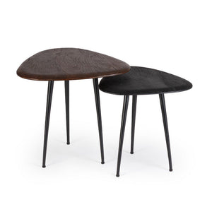 Tavolini Legno Nero Moderni da Interno - PAULINA