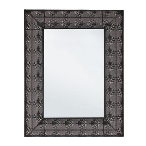 Specchio Metallo Nero Industriale da Parete 70x90,5 - PARKER