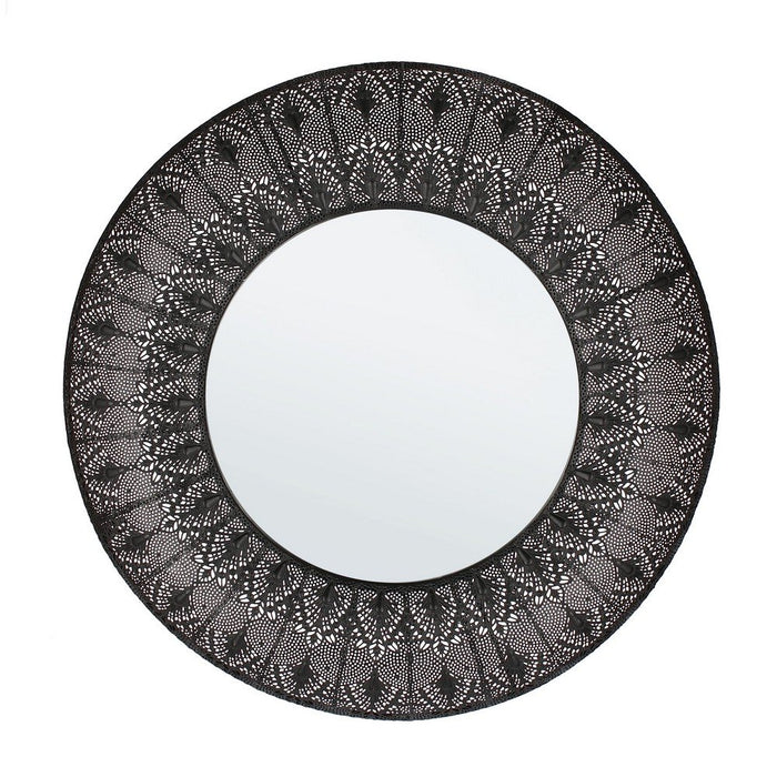 Specchio Metallo Nero Industriale da Parete 70 cm - PARKER
