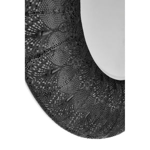 Specchio Metallo Nero Industriale da Parete 70 cm - PARKER