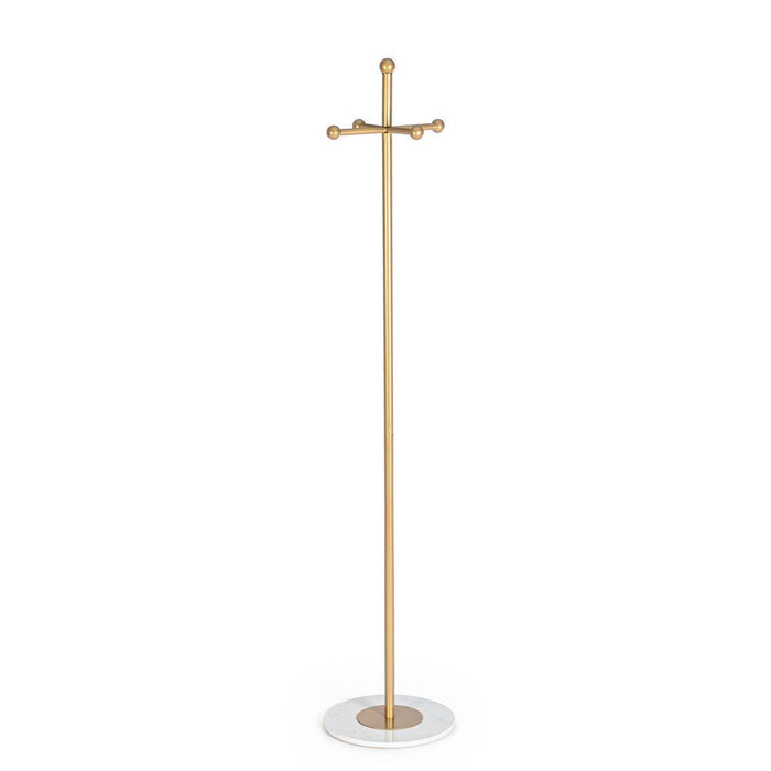 Set 2 Appendiabiti Marmo Oro Moderno H175 cm - PARADISO