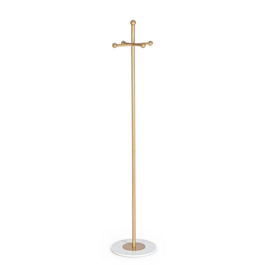 Set 2 Appendiabiti Marmo Oro Moderno H175 cm - PARADISO