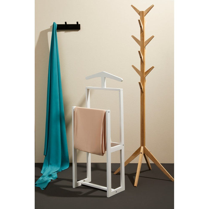 Indossatore Legno Bianco Moderno da Interno H106 - ORIZZONTE
