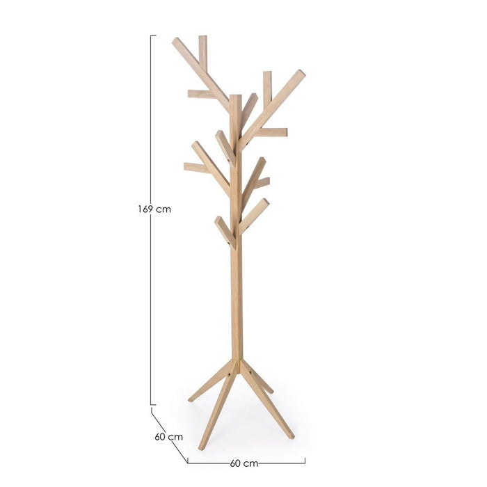 Appendiabiti in Legno Marrone Moderno da Interno - ORIZZONTE