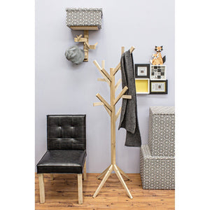 Appendiabiti in Legno Marrone Moderno da Interno - ORIZZONTE