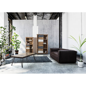 Tavolino Acciaio Grigio Scuro Industriale da Interno 140x75 - OCEANIA