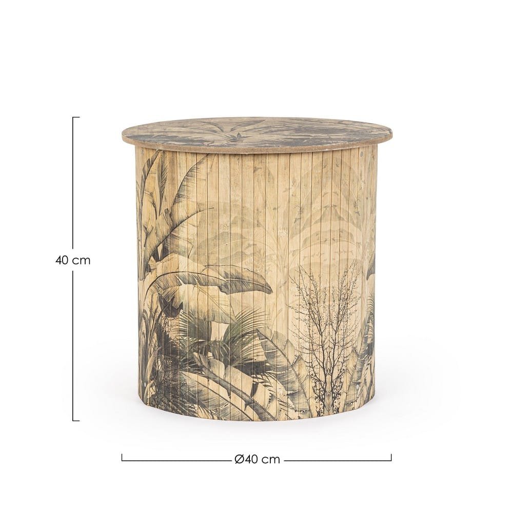 Tavolino Legno Naturale Boho da Interno 40 cm - NIPPON BAMBOO