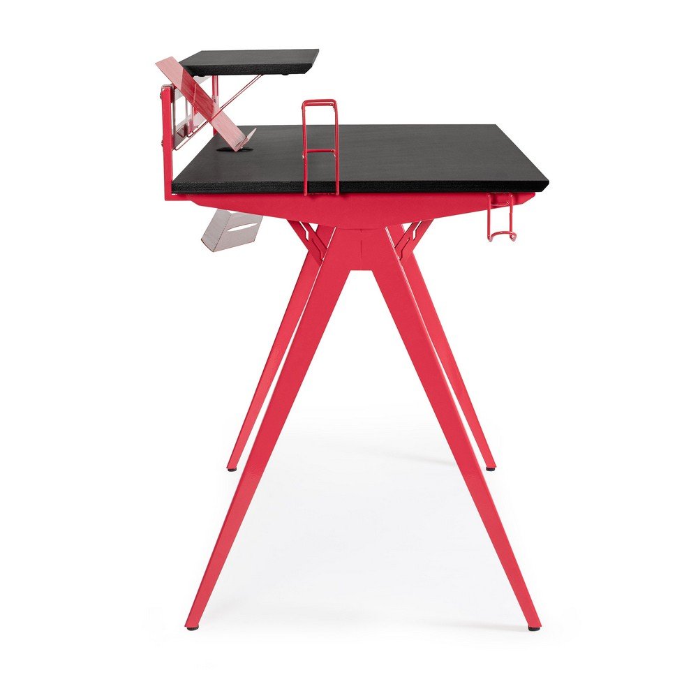 Scrivania 2 Piani Nero Moderna da Interno - NEBULA