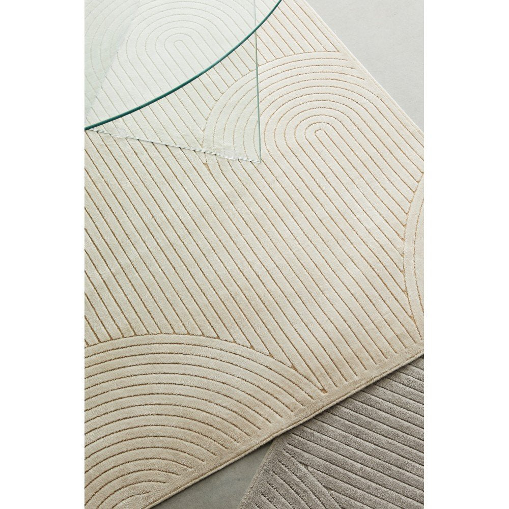 Tappeto Viscosa Beige Moderno da Interno 160x230 - MORRIS