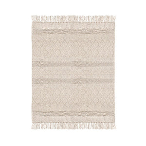 Tappeto Cotone Beige Boho da Interno - MORGAN Dimensione: 140x200, Colore: Beige