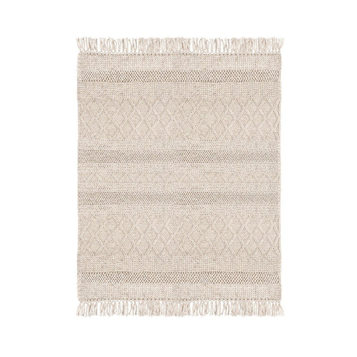 Tappeto Cotone Beige Boho da Interno - MORGAN Dimensione: 140x200, Colore: Beige