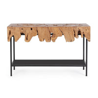 Consolle Radice di Teak Naturale Industriale da Interno - MONTEGO