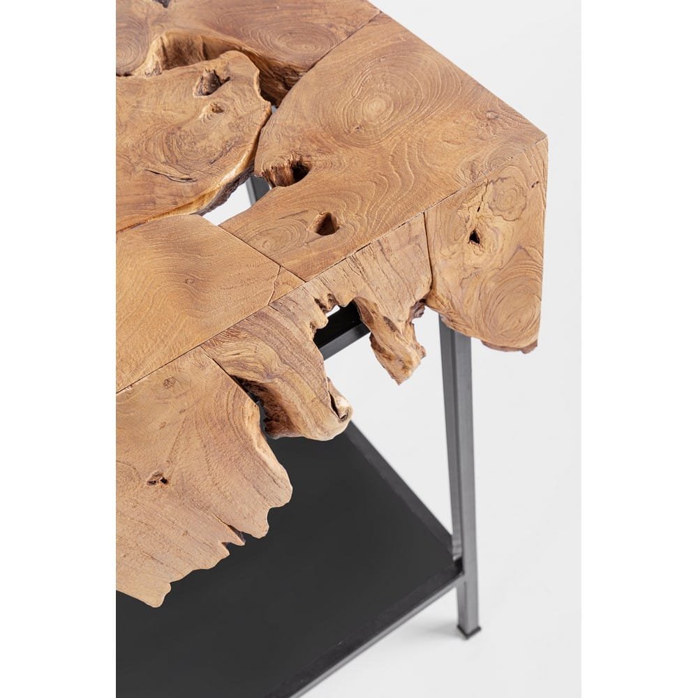 Consolle Radice di Teak Naturale Industriale da Interno - MONTEGO