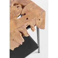 Consolle Radice di Teak Naturale Industriale da Interno - MONTEGO