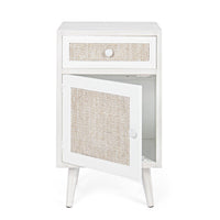 Mobiletto Legno Bianco Boho da Interno - MONIQUE