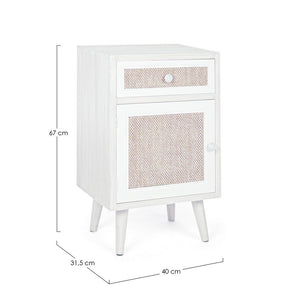 Mobiletto Legno Bianco Boho da Interno - MONIQUE