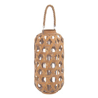 Set 2 Lanterne Bambù Marrone Boho da Esterno H56 cm - MOHAMMED