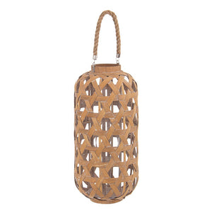 Set 2 Lanterne Bambù Marrone Boho da Esterno H56 cm - MOHAMMED