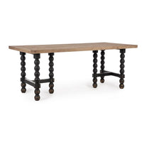 Tavolo Rettangolare Legno Marrone Rustico da Interno 198x94 - MODERN RUSTIC