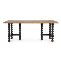 Tavolo Rettangolare Legno Marrone Rustico da Interno 198x94 - MODERN RUSTIC