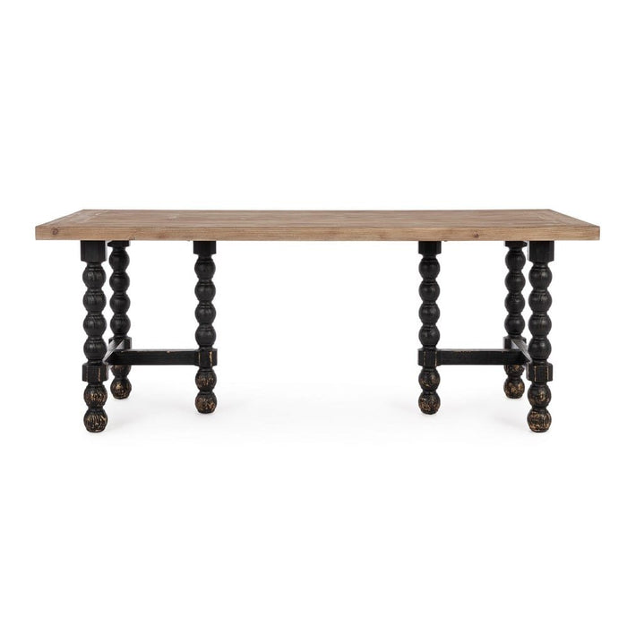 Tavolo Rettangolare Legno Marrone Rustico da Interno 198x94 - MODERN RUSTIC