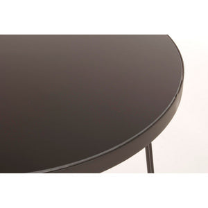 Tavolino Vetro Nero Moderno da Interno 50 cm - MIRIAM