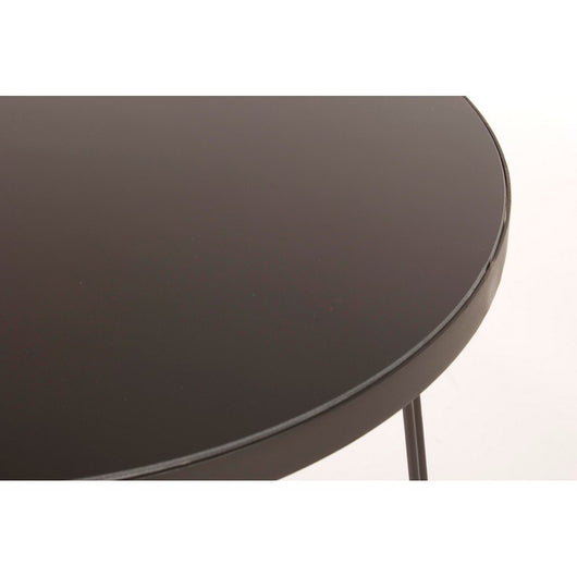 Tavolino Vetro Nero Moderno da Interno 50 cm - MIRIAM
