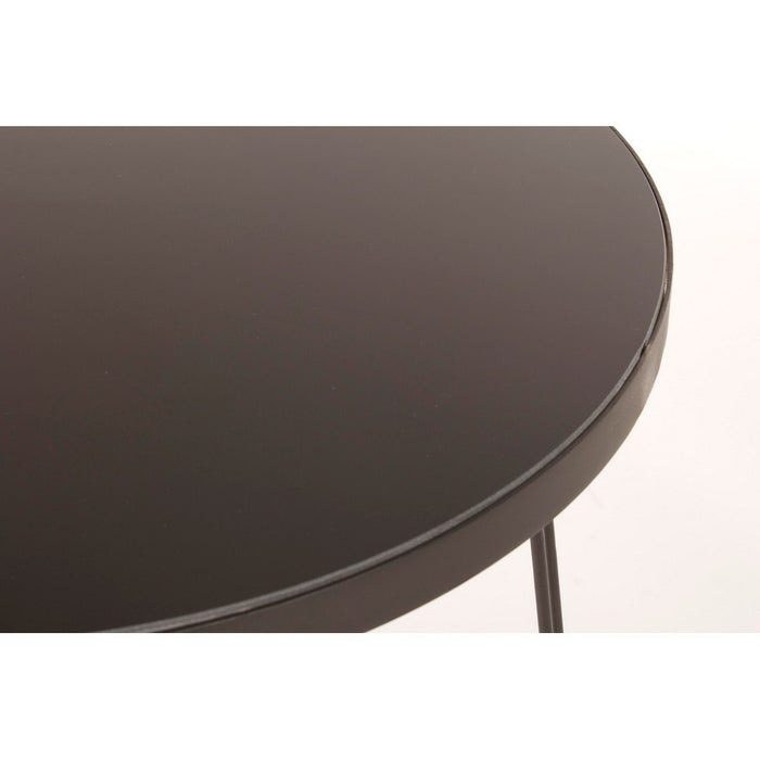 Tavolino Vetro Nero Moderno da Interno 50 cm - MIRIAM