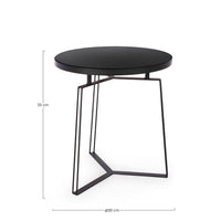 Tavolino Vetro Nero Moderno da Interno 50 cm - MIRIAM