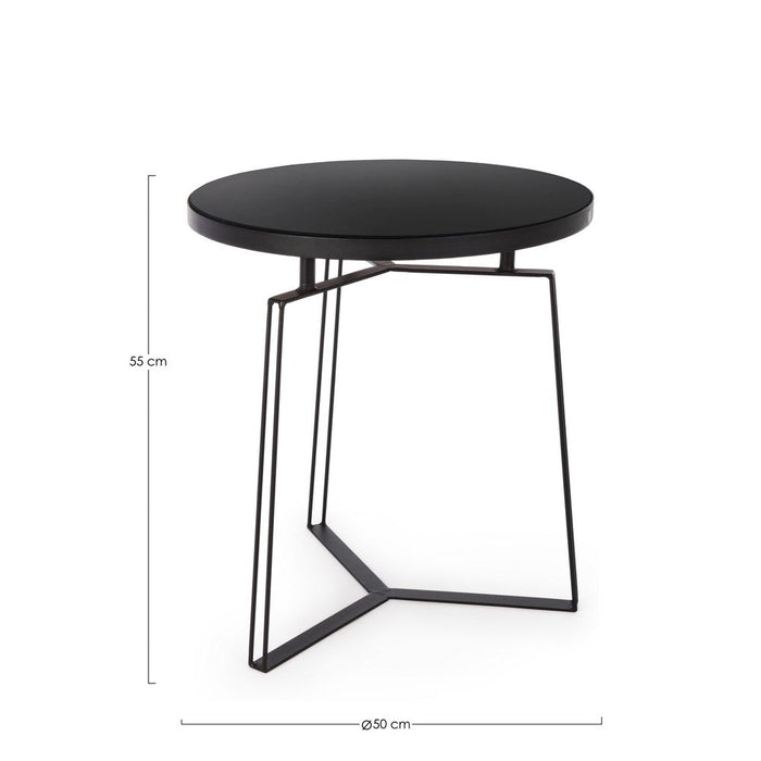 Tavolino Vetro Nero Moderno da Interno 50 cm - MIRIAM