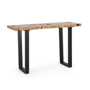 Consolle Teak Marrone Industriale da Interno 120x40 - MIRANDA