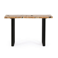 Consolle Teak Marrone Industriale da Interno 120x40 - MIRANDA