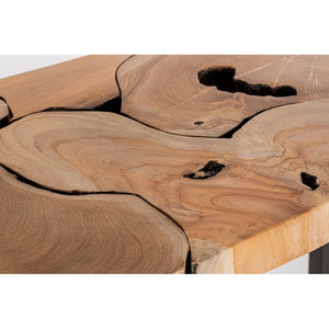 Consolle Teak Marrone Industriale da Interno 120x40 - MIRANDA