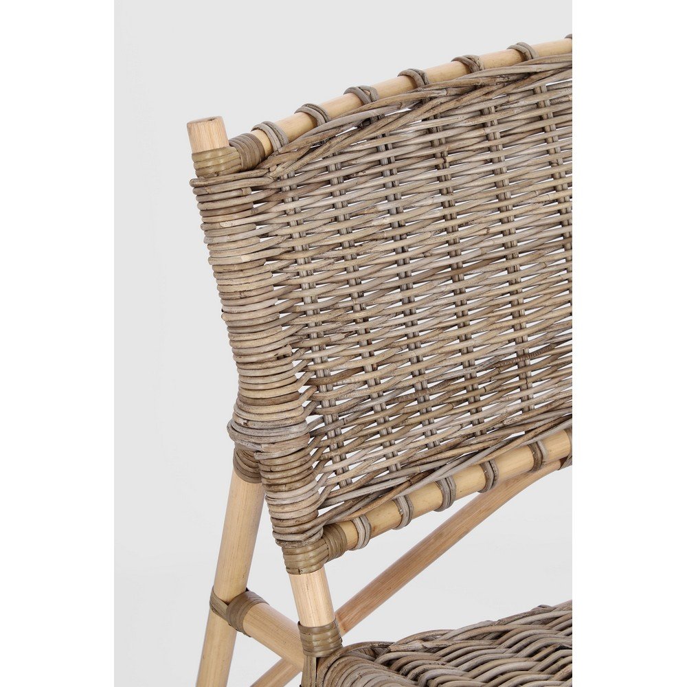 Sedia Rattan Naturale Marrone Rustico da Interno - MIRABELLE