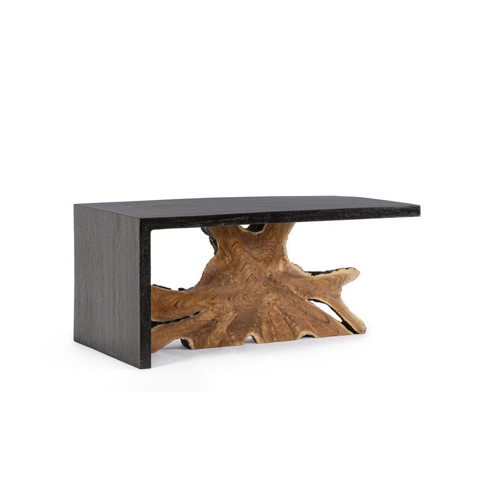 Tavolino in Teak Marrone Moderno da Interno 110x60 - MIA
