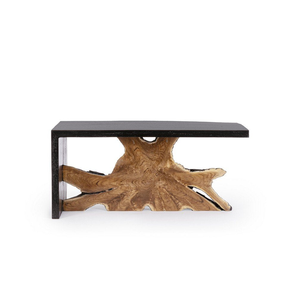 Tavolino in Teak Marrone Moderno da Interno 110x60 - MIA