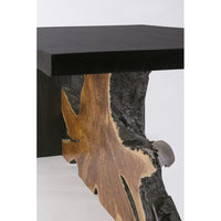 Tavolino in Teak Marrone Moderno da Interno 110x60 - MIA