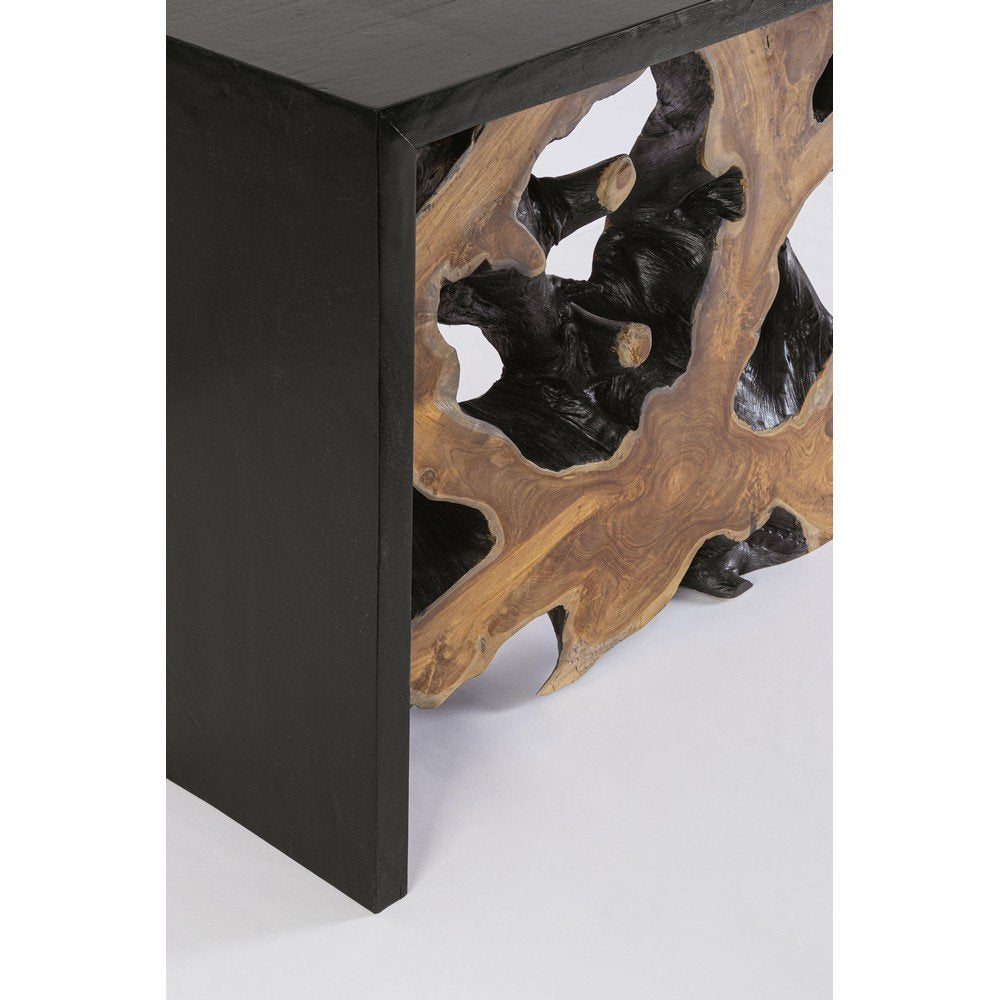 Consolle in Teak Marrone Stile Rustico da Interno 100x35 - MIA