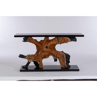 Consolle in Teak Marrone Rustica da Interno 150x40 - MIA