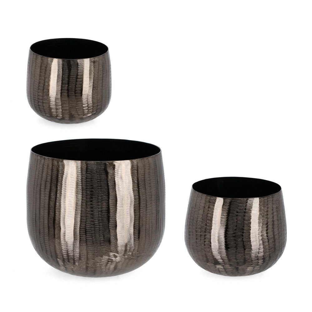 Porta Vaso Metallo Nero Moderno da Interno - MEI-JING