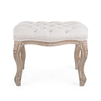 Set 2 Sgabelli Poggiapiedi Tessuto Marrone Rustico da Interno - MAXWELL