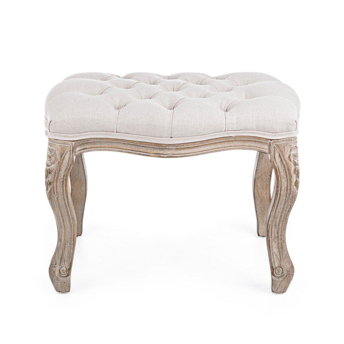 Set 2 Sgabelli Poggiapiedi Tessuto Marrone Rustico da Interno - MAXWELL