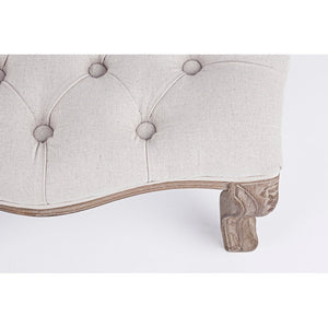 Set 2 Sgabelli Poggiapiedi Tessuto Marrone Rustico da Interno - MAXWELL