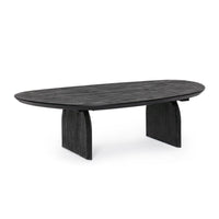 Tavolino Legno Nero Moderno da Interno 135x76 cm - MAXIM