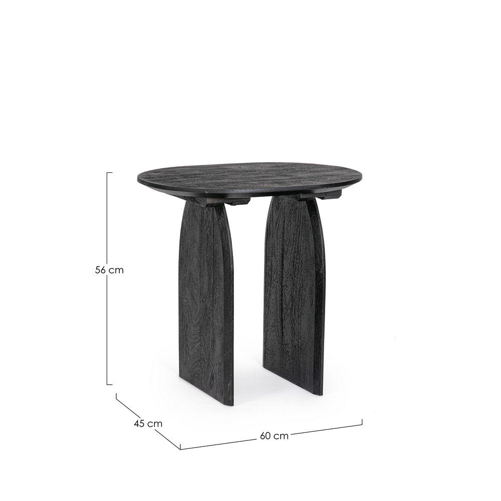 Tavolino Legno Nero Moderno da Interni 60x45 cm - MAXIM