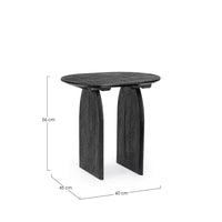 Tavolino Legno Nero Moderno da Interni 60x45 cm - MAXIM