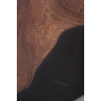 Tavolino Teak Nero Moderno da Interno 30x30 cm - MAX