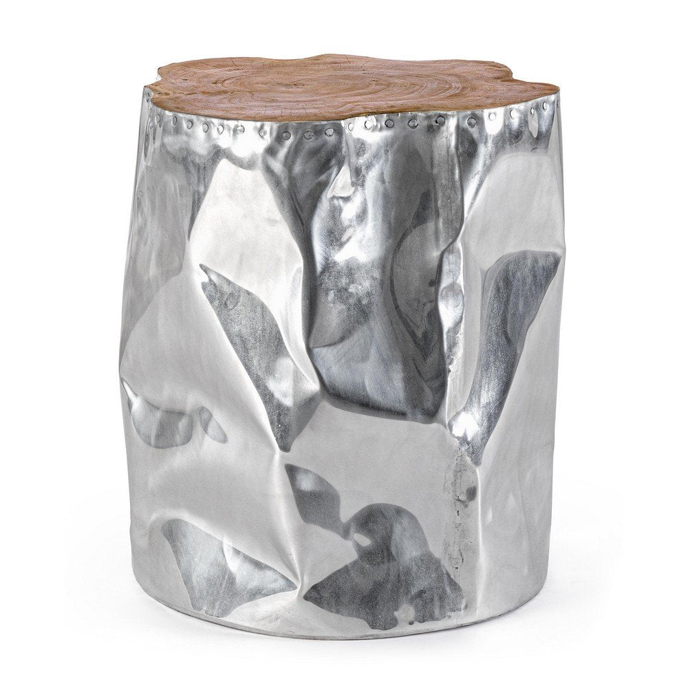 Tavolino in Teak Marrone Moderno da Interno 35 cm - MAX